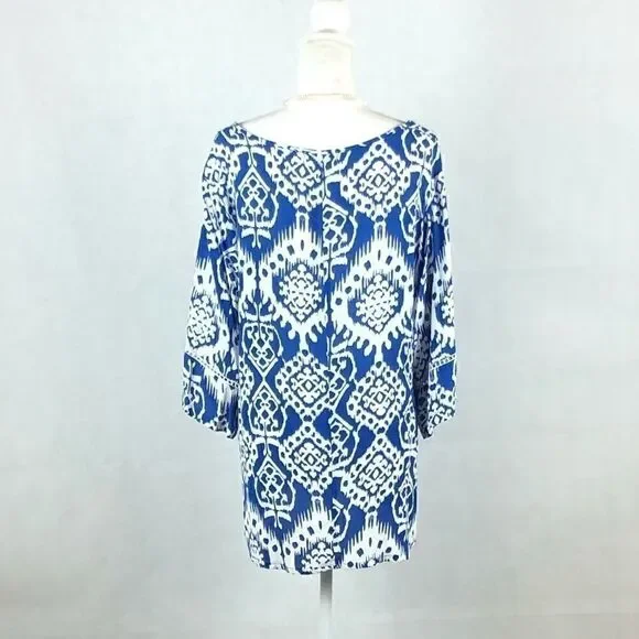 Santiki Blue and White Top - Picture 3 of 6